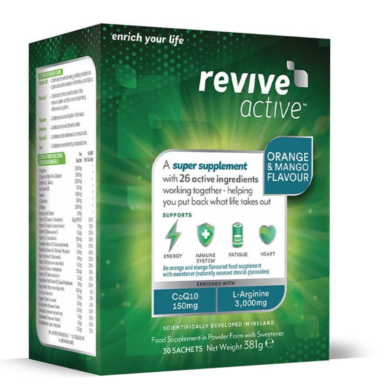Revive Active Podpora imunity a energie, pomeranč a mango, 30 sáčků