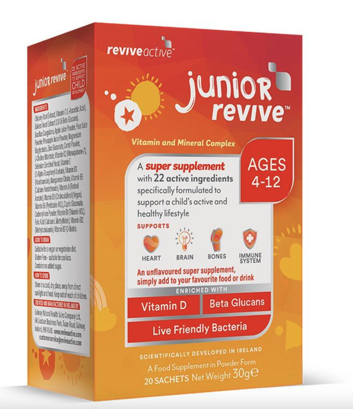 Revive Active Junior Revive, podpora imunity, děti 4-12 let, 20 sáčků