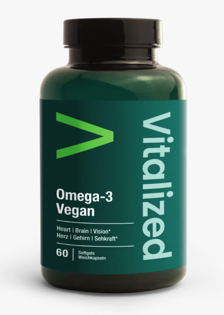 Vitalized Omega-3 Vegan, olej z mořských řas, 60 softgel kapslí