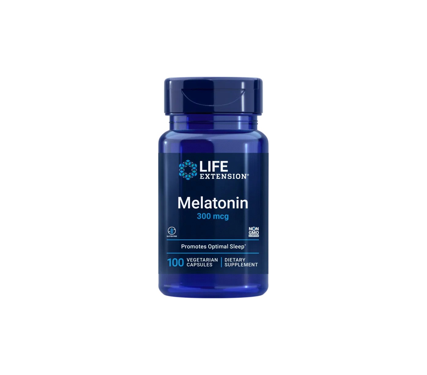 Life Extension Melatonin 300 mcg, podpora spánku, 100 rostlinných kapslí