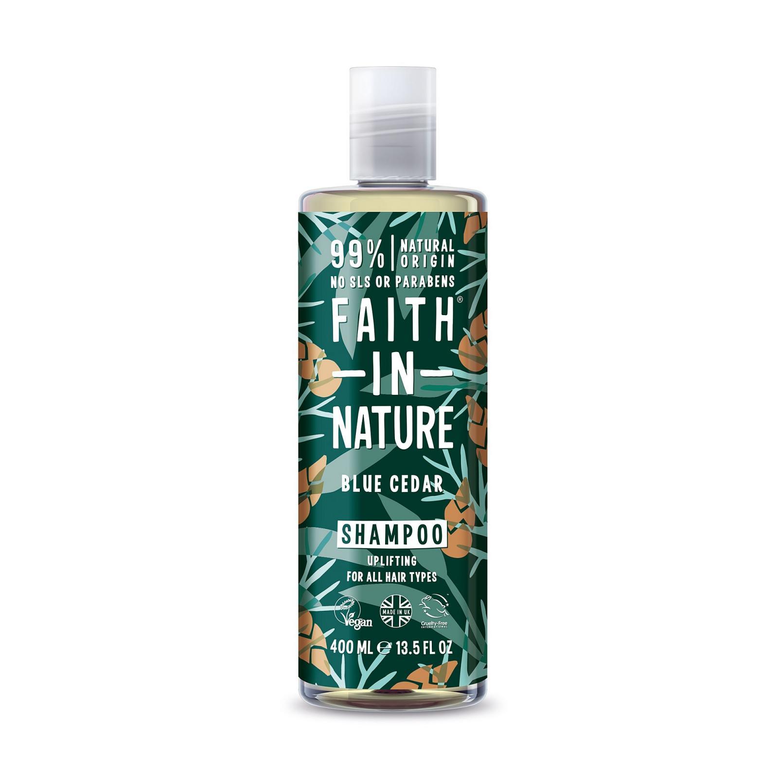Faith in Nature Faith For Men - Přírodní šampon Modrý cedr, 400ml Obrázek