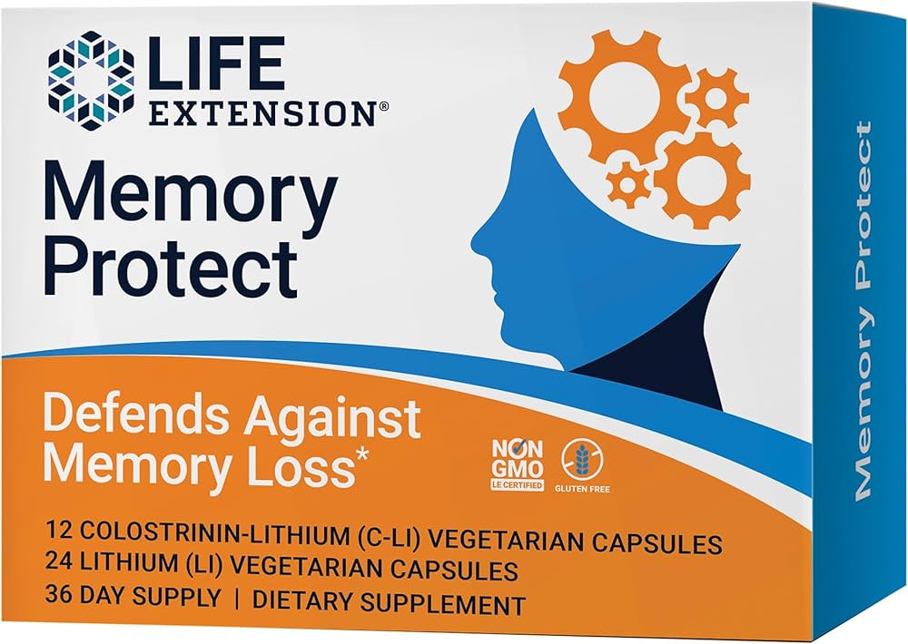Life Extension Memory Protect, ochrana paměti, 36 rostlinných kapslí