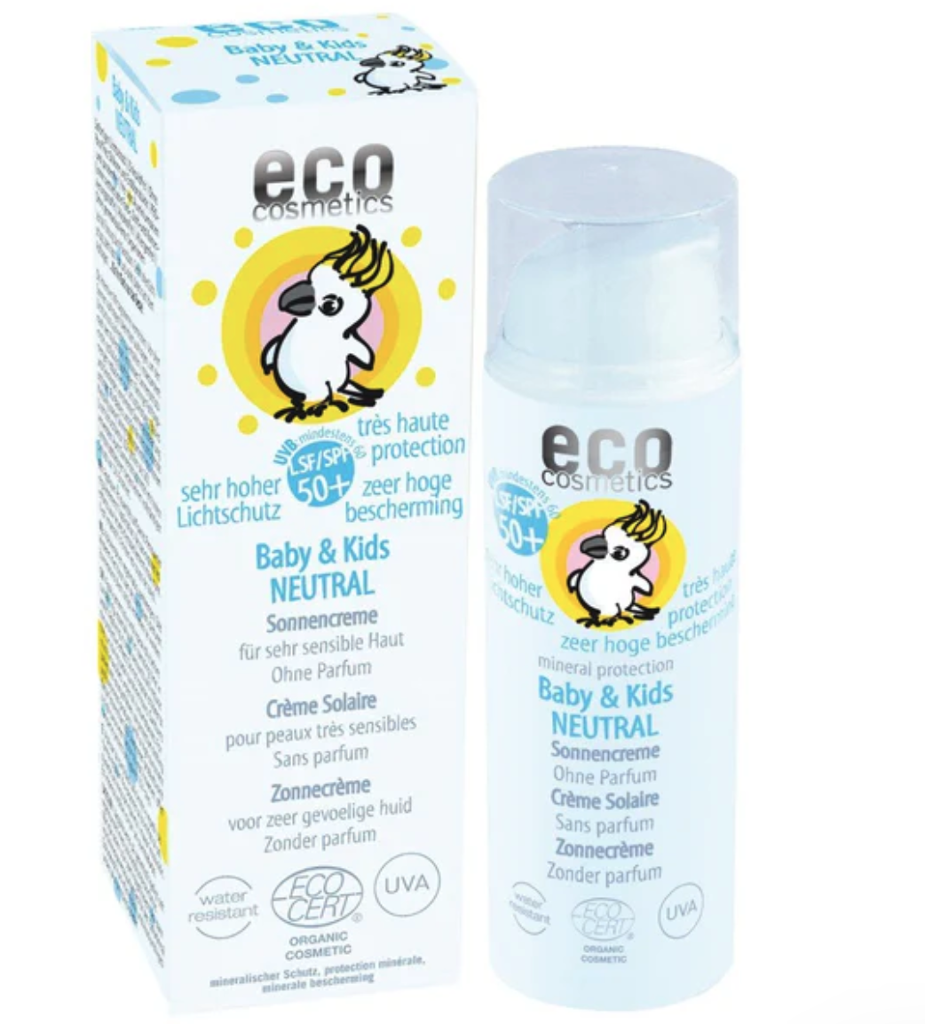 Eco Cosmetics Baby & Kids Sun Cream, opalovací krém pro děti, SPF 50+, BIO, 50 ml