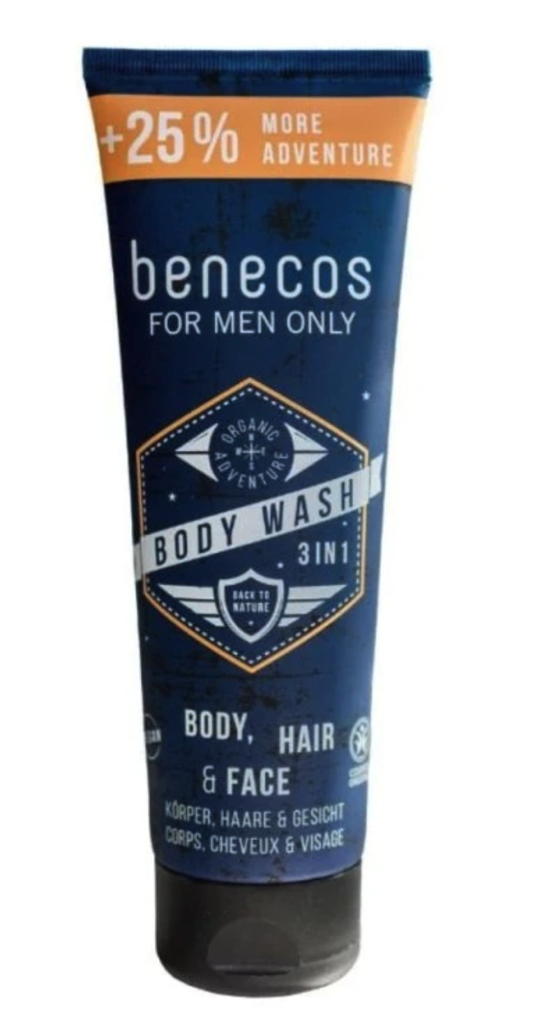 Benecos Sprchový gel pro muže 3v1, BIO, 250 ml