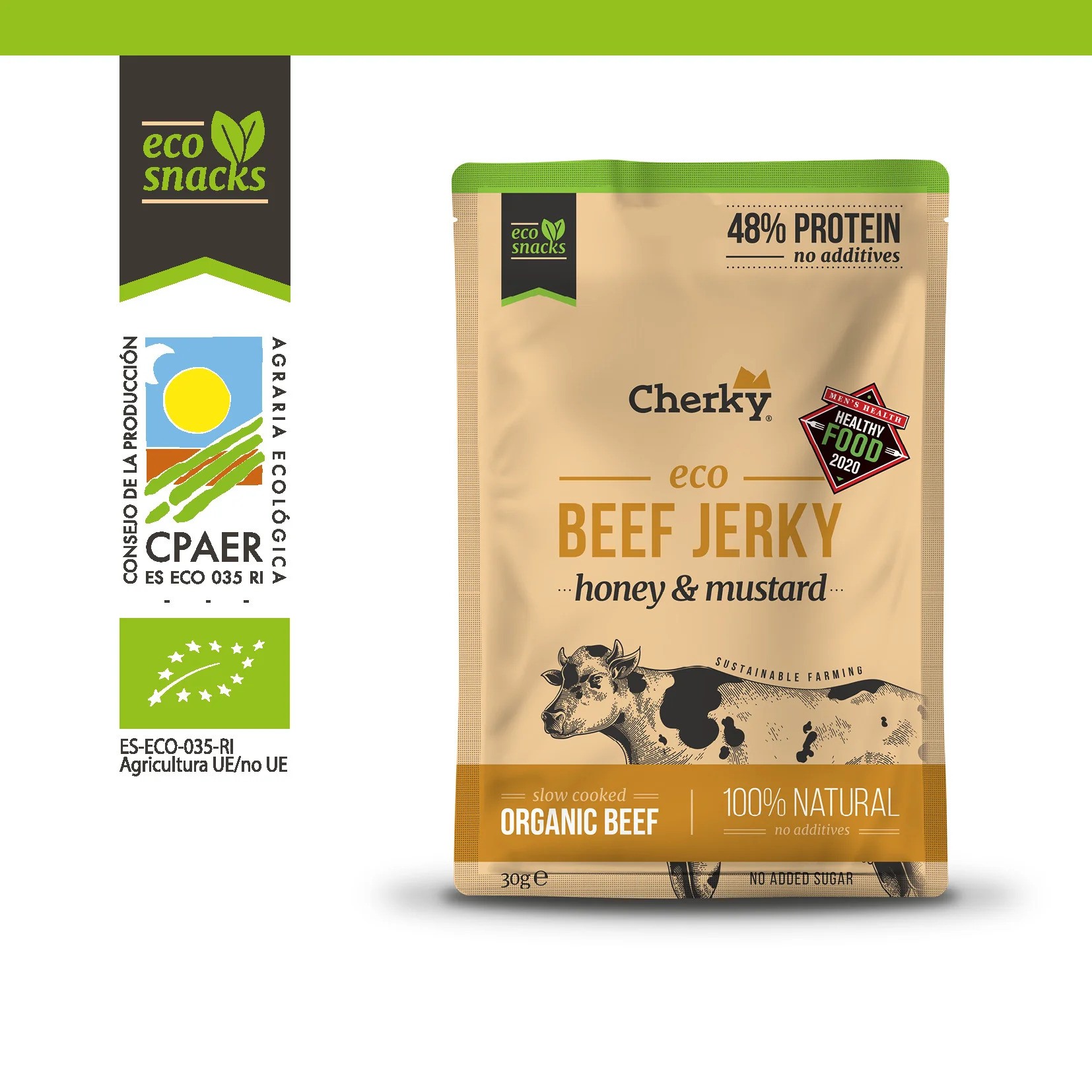 Cherky Beef Jerky Honey & Mustard, 30 g