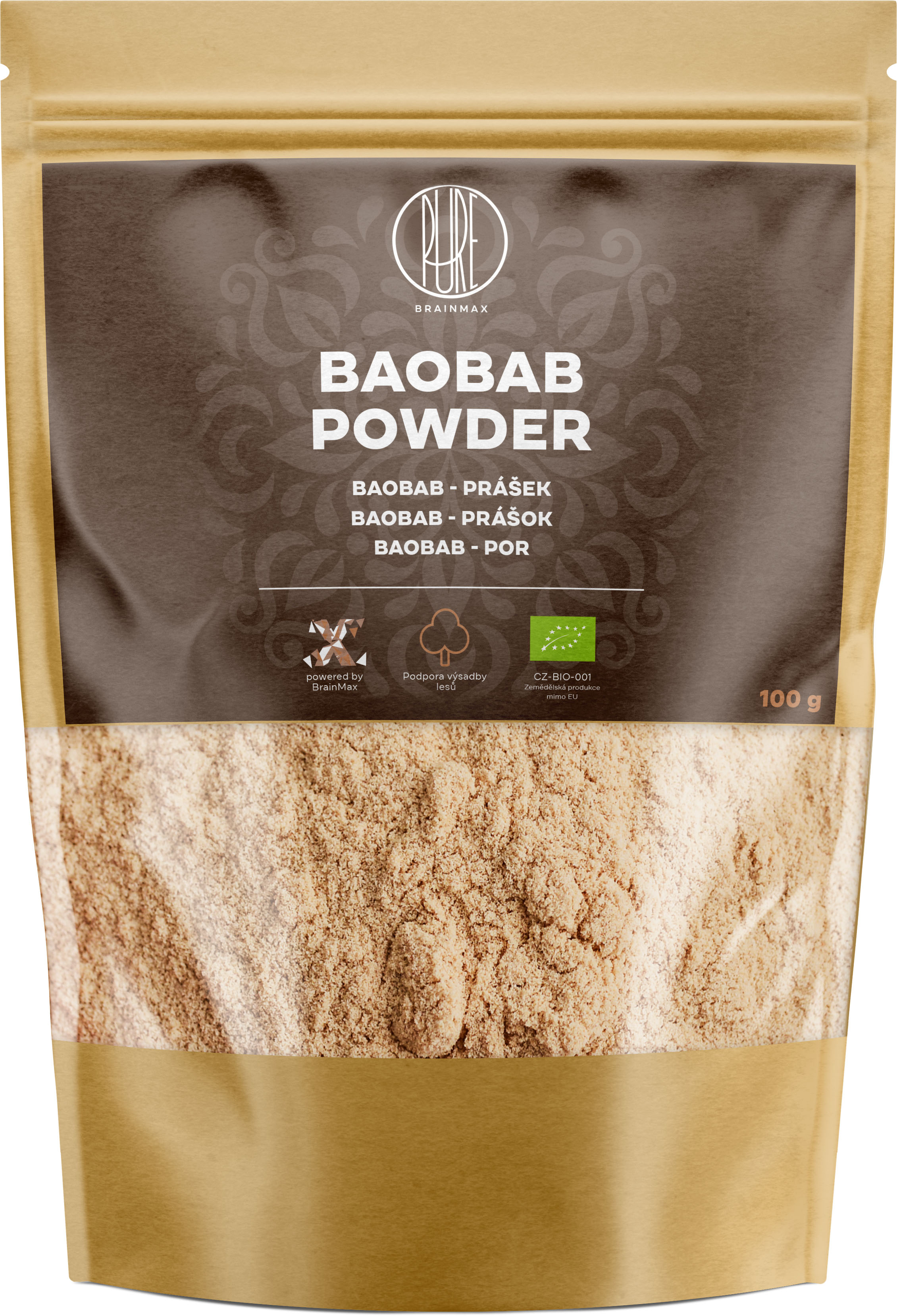BrainMax Pure Baobab BIO prášek, 100 g Obrázek