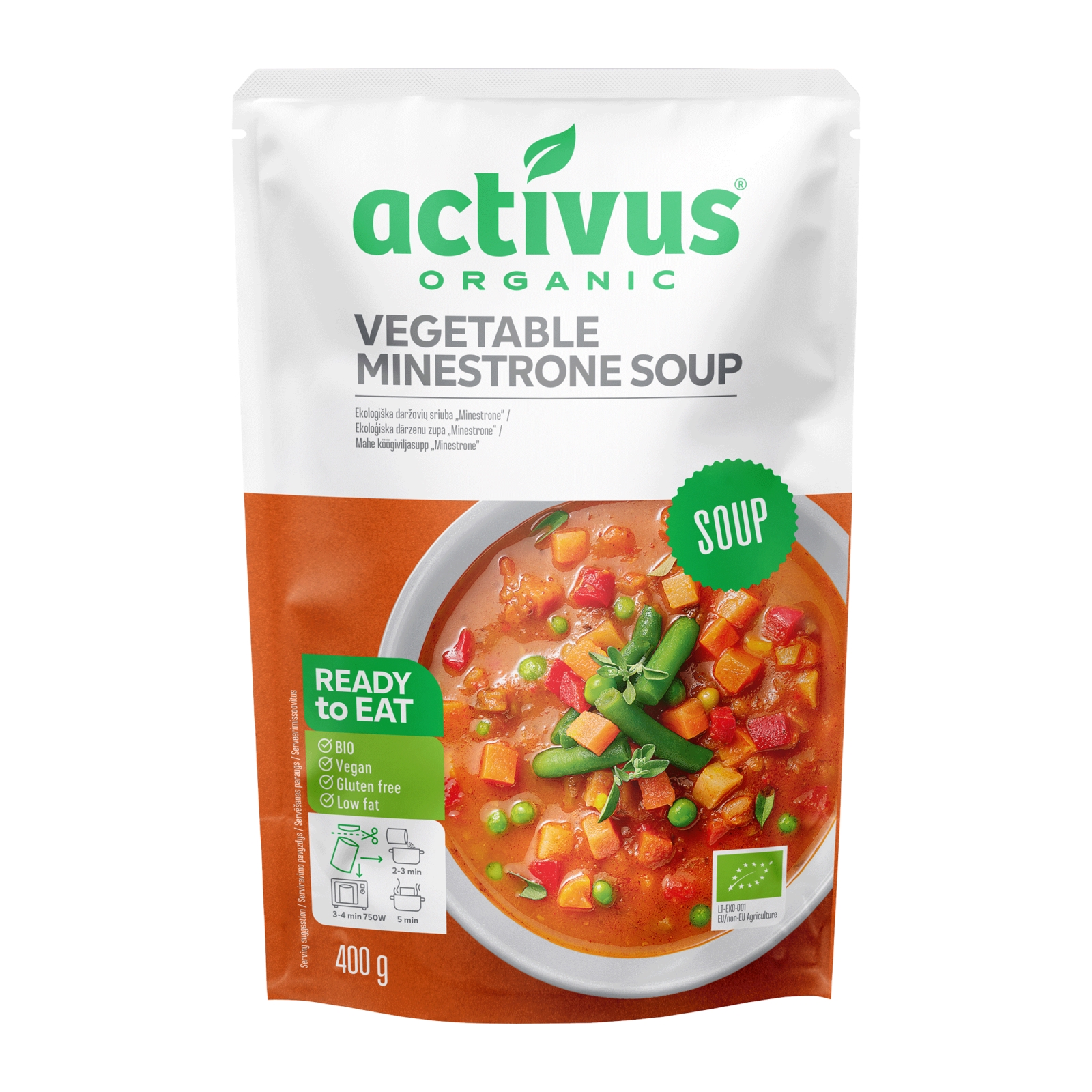 Activus Zeleninová polévka minestrone, 400 g