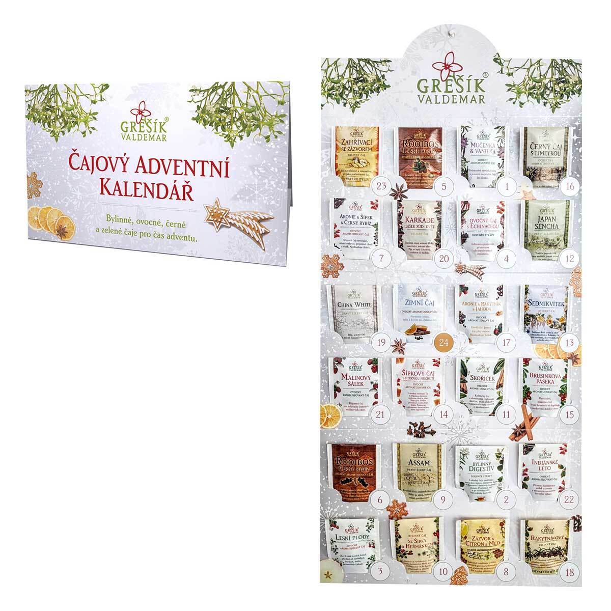 Grešík Čajový adventní kalendář 24 sáčků Obrázek