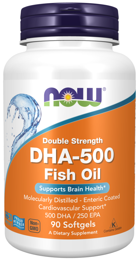Now® Foods NOW DHA-500, 500 DHA/250 EPA, Omega 3, 180 softgelových kapslí Obrázek