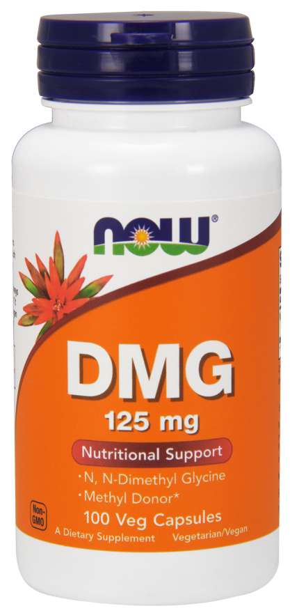 Now® Foods NOW DMG (Dimethylglycin), 125 mg, 100 rostlinných kapslí Obrázek