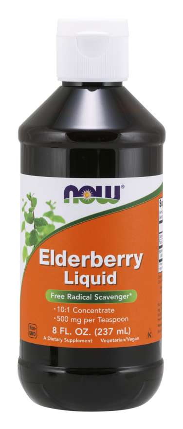 Now® Foods NOW Elderberry Liquid, Bezinka, 237 ml Obrázek