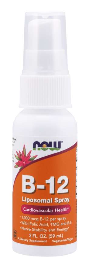 Now® Foods NOW Liposomal Vitamin B12, 59 ml sprej (Lipozomální vitamín B12) Obrázek