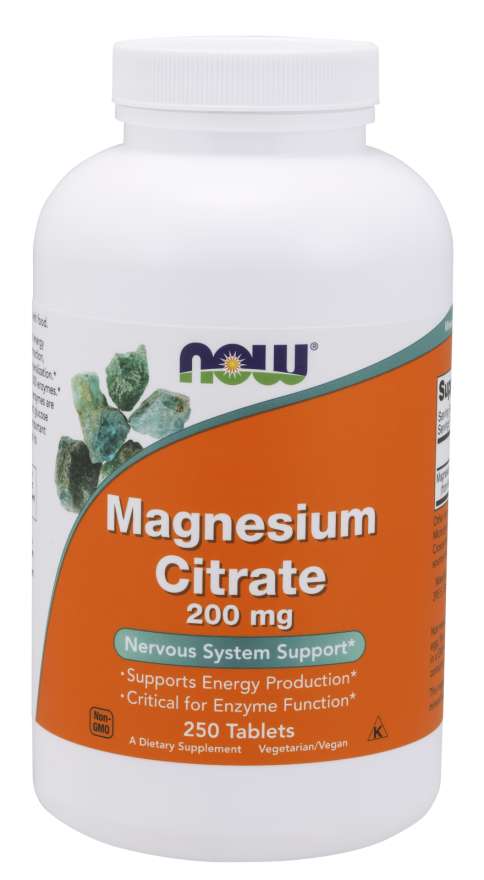 Now® Foods NOW Magnesium Citrate (hořčík citrát), 200 mg, 250 tablet Obrázek