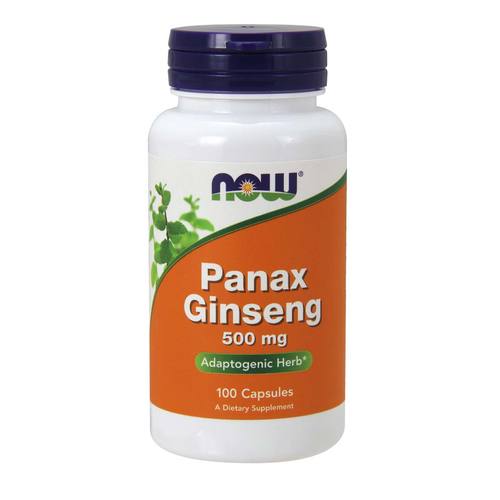 Now® Foods NOW Panax Ginseng (ženšen pravý), 500 mg, 100 kapslí Obrázek
