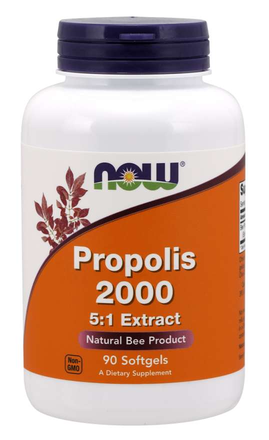 Now® Foods NOW Propolis 2000 5:1 Extract, 2 gramy včelího propolisu, 90 softgelových kapslí Obrázek