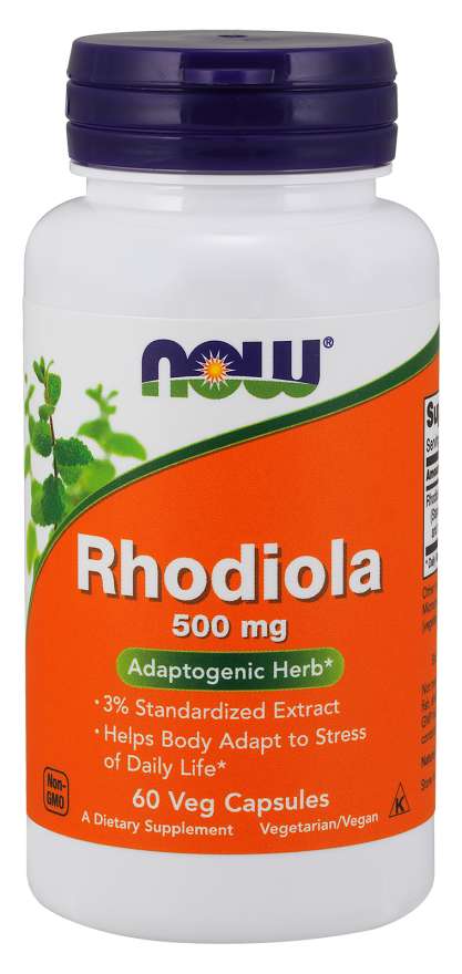 Now® Foods NOW Rhodiola rosea (Rozchodnice růžová), 500 mg, 60 rostlinných kapslí Obrázek