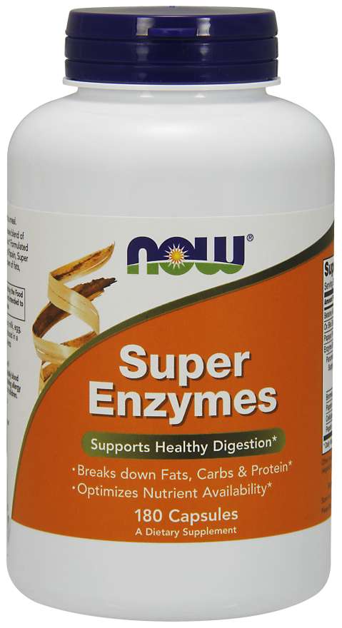 Now® Foods NOW Super Enzymes, komplexní trávící enzymy, 180 kapslí Obrázek