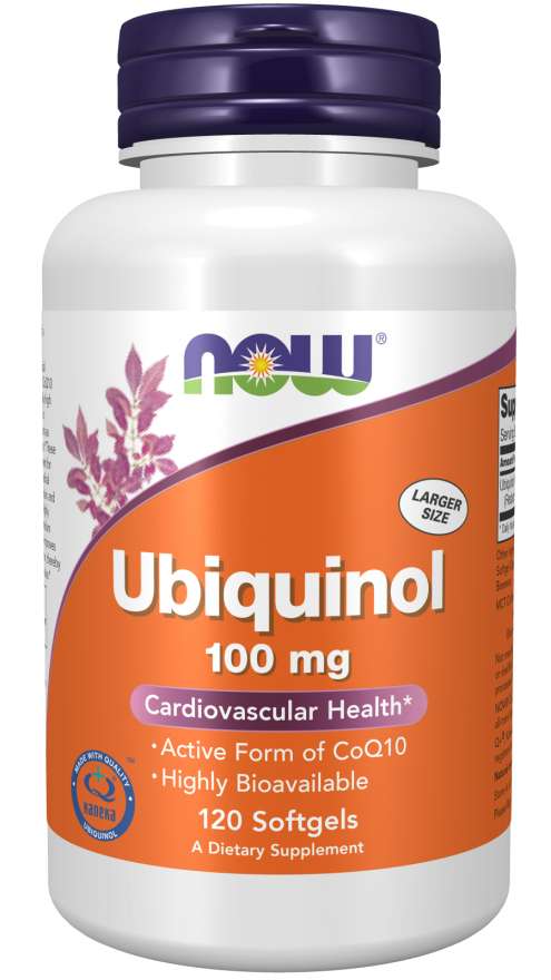 Now® Foods NOW Ubiquinol, Kaneka, 100 mg, 120 softgel kapslí Obrázek