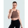 BrainMax női sport crop felső, kávébarna