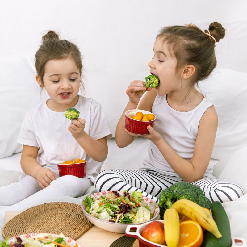 Solo il 4% dei bambini mangia una quantità adeguata di frutta e verdura.