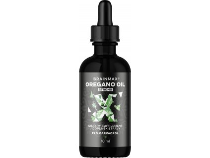 BrainMax Olio di origano, olio di origano, 10 ml  *Certificato CZ-BIO-001 // olio di origano con contenuto di carvacrolo al 77%.