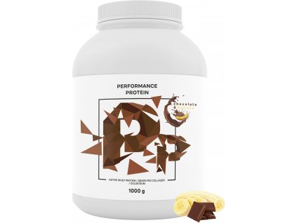 performance čokolada banan vizual