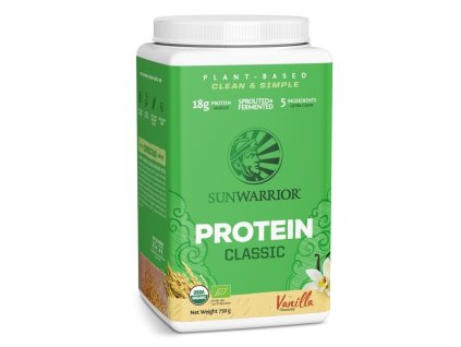 sunwarrior biologische classic proteïne vanille 750 gram