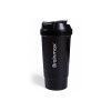BrainMax shaker in plastica multicomparto, nero, 500 + 150 ml