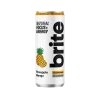 Brite Natural Energy Drink Ananas Mango, Bevanda energetica gassata, Ananas e mango, 330 ml