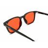 31224 1 glossy black sunglasses with orange lenses