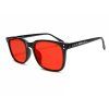 31224 2 sleek black wayfarer sunglasses with red lenses