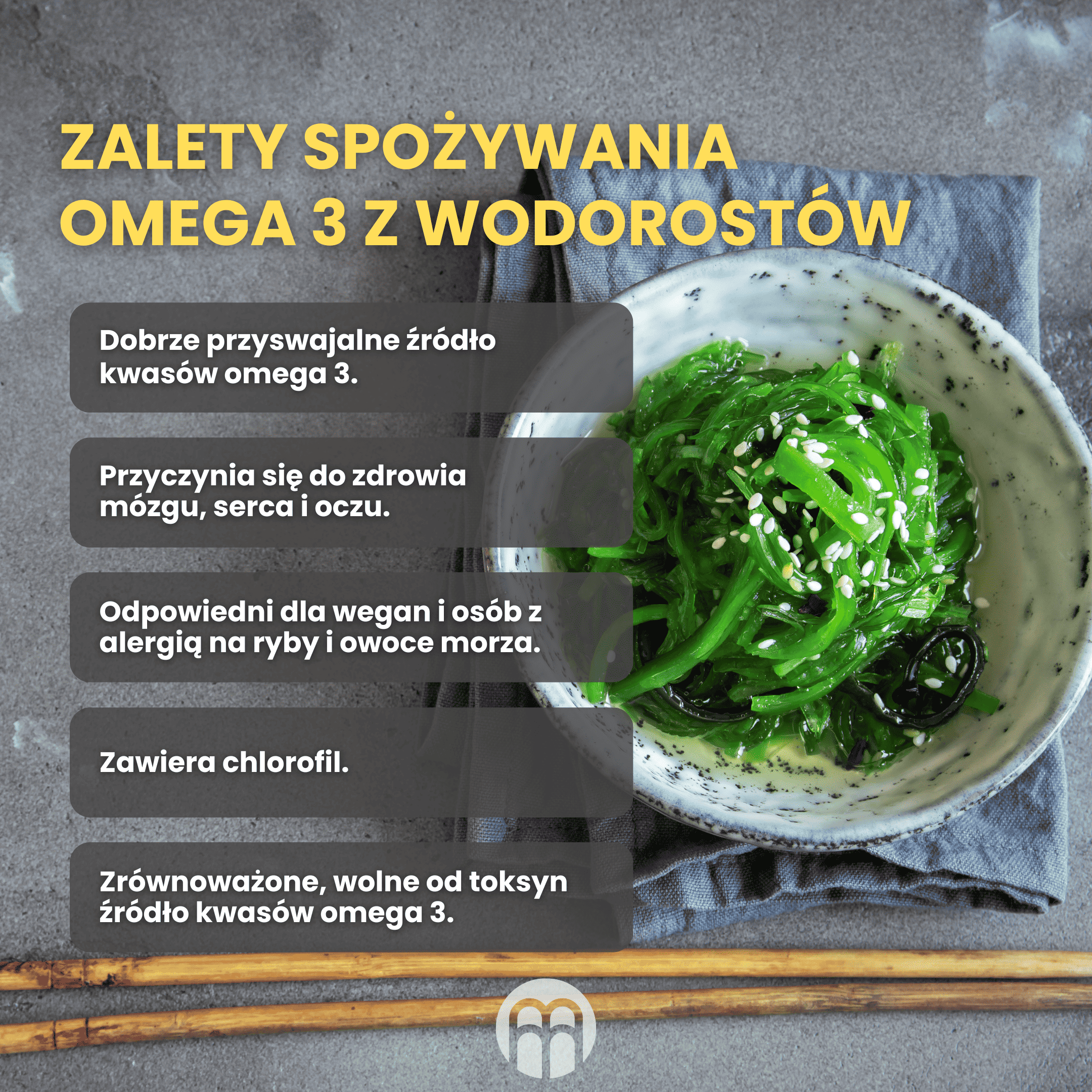 Wegańskie kwasy tłuszczowe omega-3. Wodorosty morskie jako źródło kwasów tłuszczowych omega-3.