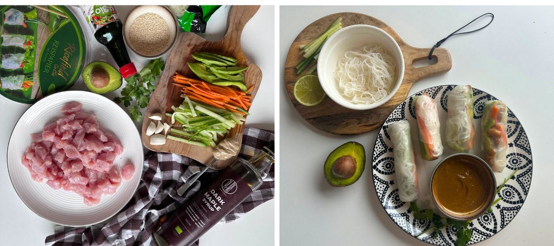 Spring rolls z orzeszkami ziemnymi