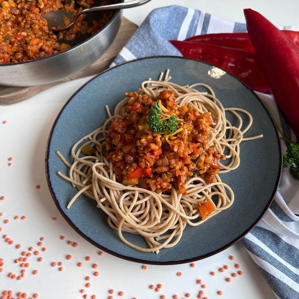 Wegańskie spaghetti bolognese