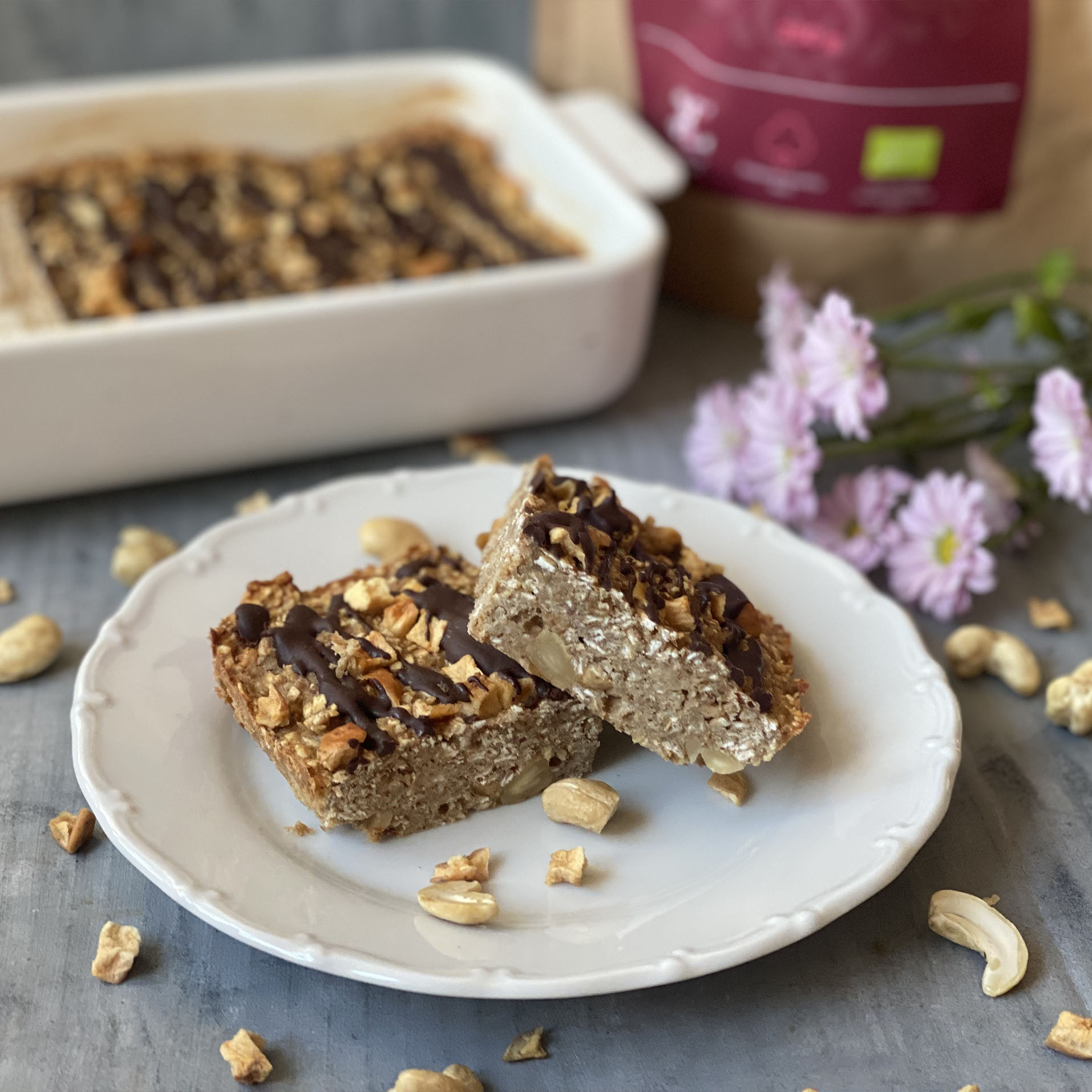 Pieczona jabłkowa owsianka