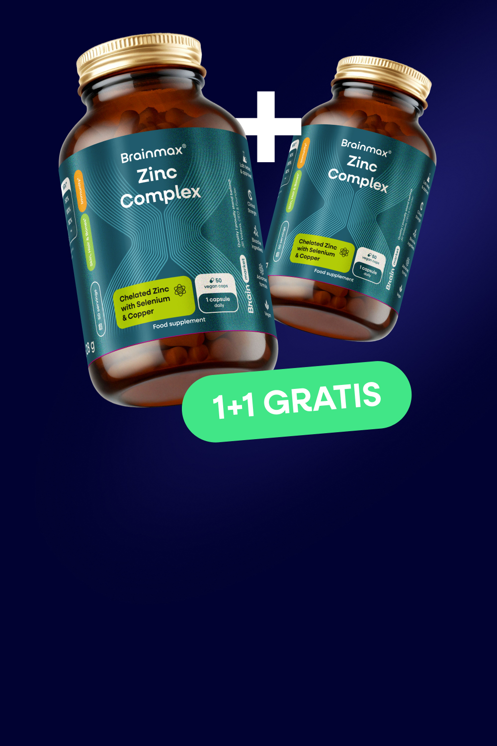 BRAINMAX ZINC COMPLEX 1+1 GRATIS!