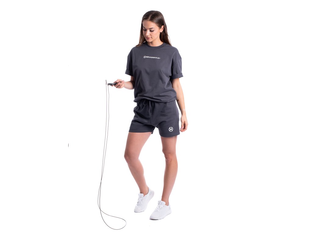 BrainMax oversized triko & kraťasy set, tmavě šedá Velikost: XL Obrázek