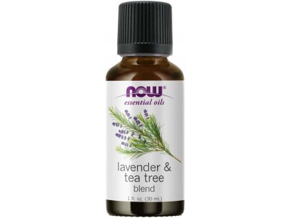 NOW Essential Oil, Lavender & Tea Tree Oil (éterický levandulový + tea tree olej), 30 ml