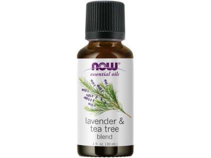 NOW Essential Oil, Lavender & Tea Tree Oil (éterický levandulový + tea tree olej), 30 ml