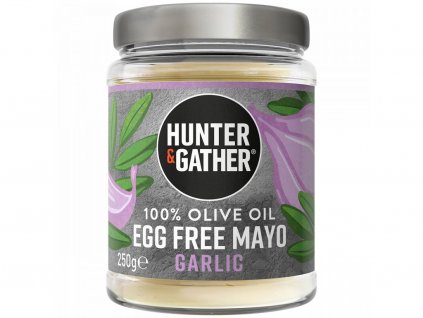 43782 hunter gather optimised olive oil egg free garlic 250g