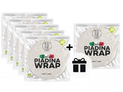 5+1 GRATIS: BrainMax Pure Piadina Wrap BIO, 4 szt  Tortilla BIO z Włoch, *certyfikat IT-BIO-009