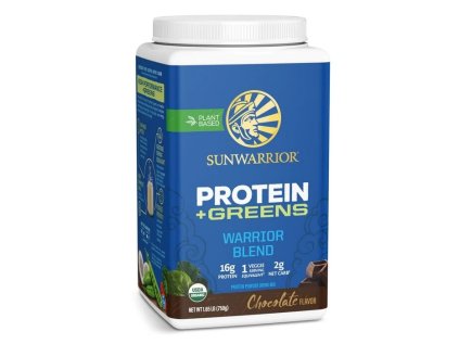 sunwarrior warrior blend biologische proteïne greens chocolade 750 gram