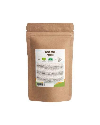 BrainMax Pure® Black Maca Powder, Czarna Maca BIO, proszek 200g