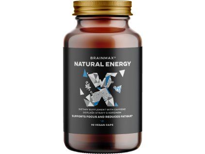 BrainMax Natural Energy ®, 90 kapsułek roślinnych  Wspomaganie sprawności umysłowej i fizycznej, energii, koncentracji, bez rozpraszania uwagi, suplement diety