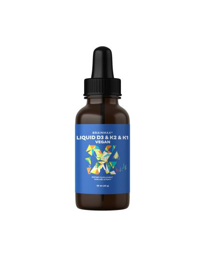 BrainMax Wegański płyn D3 & K2 & K1, 30 ml