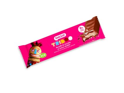 SMILEAT BIO celozrnna oplatka s kakaovou naplni v cokoladove poleve s agave 30g