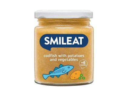 SMILEAT BIO prikrm treska s brambory a zeleninou s extra panenskym olivovym olejem 6M+ 230g