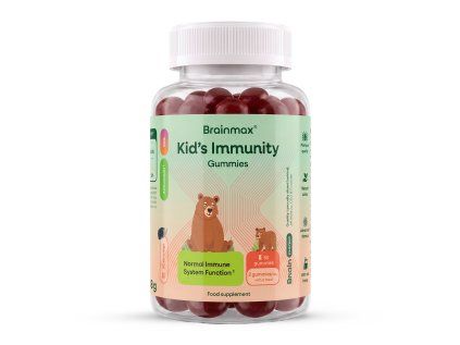 BrainMax® Kid's Immunity Gummies, 60 żelków  Malinowe żelki dla dzieci z cynkiem, witaminą C i czarnym bzem, 30 porcji, suplement diety