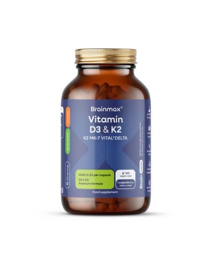 BrainMax Witamina D3 + K2 MK-7, 100 kapsułek