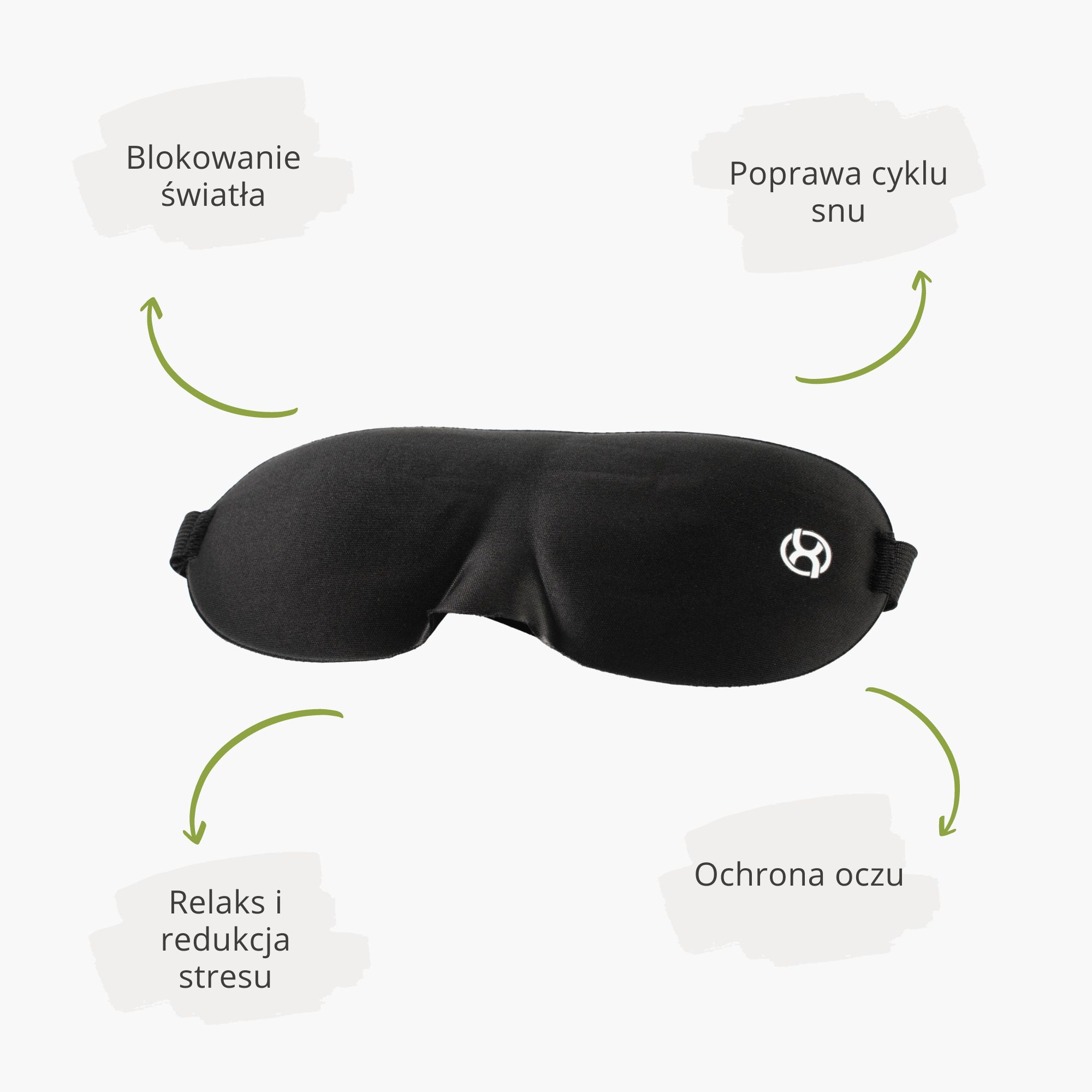 BrainMax Anatomicky tvarovaná maska na spaní (černá) Obrázek